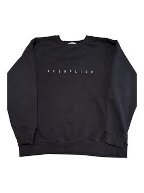 Akomplice Men's Black Crewneck Sweatshirt with Center Logo